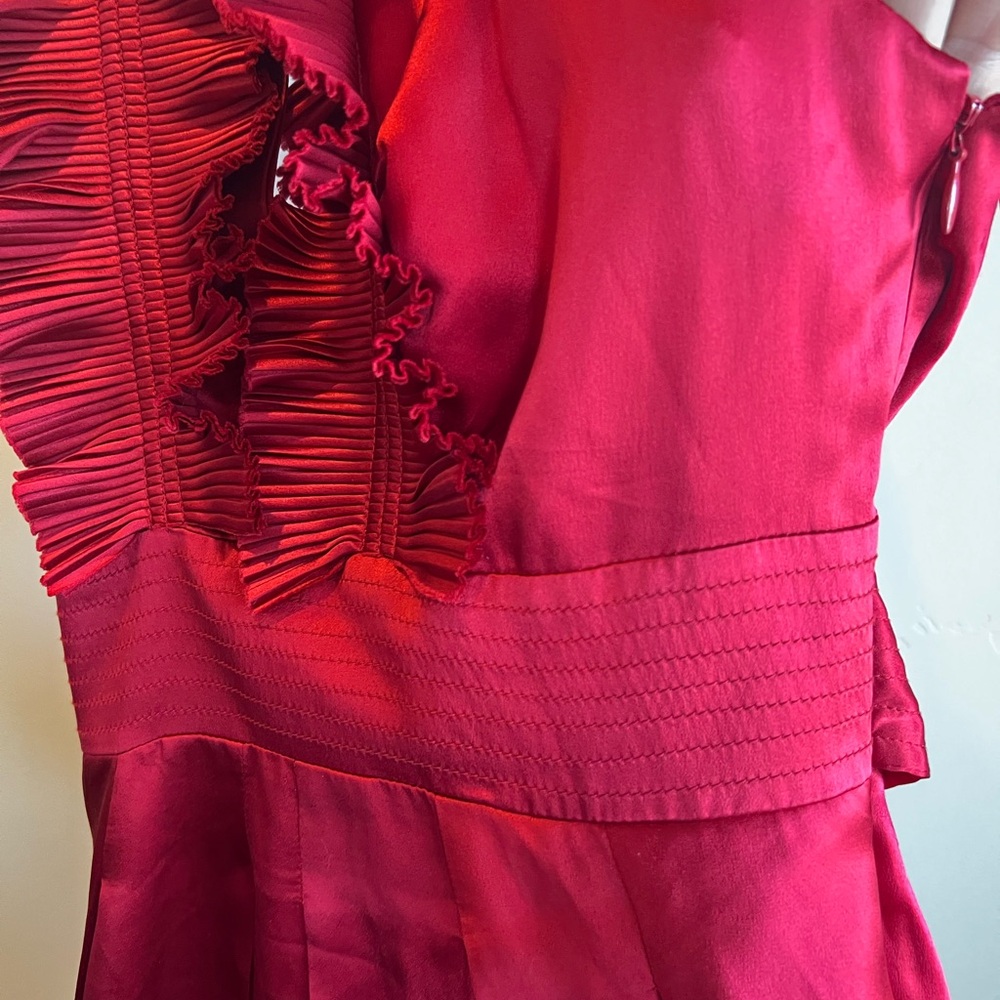 BCBGMaxAzria Red Ruffle Mini Dress - Picture 9 of 9